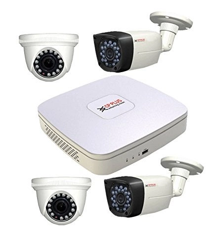 4 Channel 2 MP Universal HD DVR + Hard Drive - 2 TB + Dome Camera - 2.0 MP + Bullet Camera - 2.0 MP