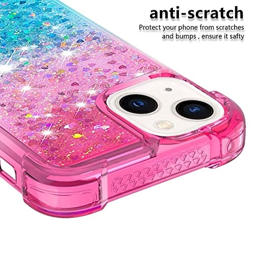 Glitter Moving Quicksand Flowing Cover - TPU Silicone Bumper for iPhone 14