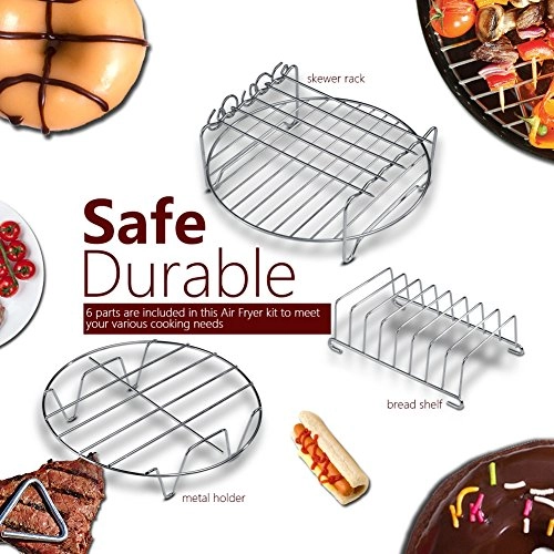 Air Fryer Rack - Stainless steel 6-Piece Set
