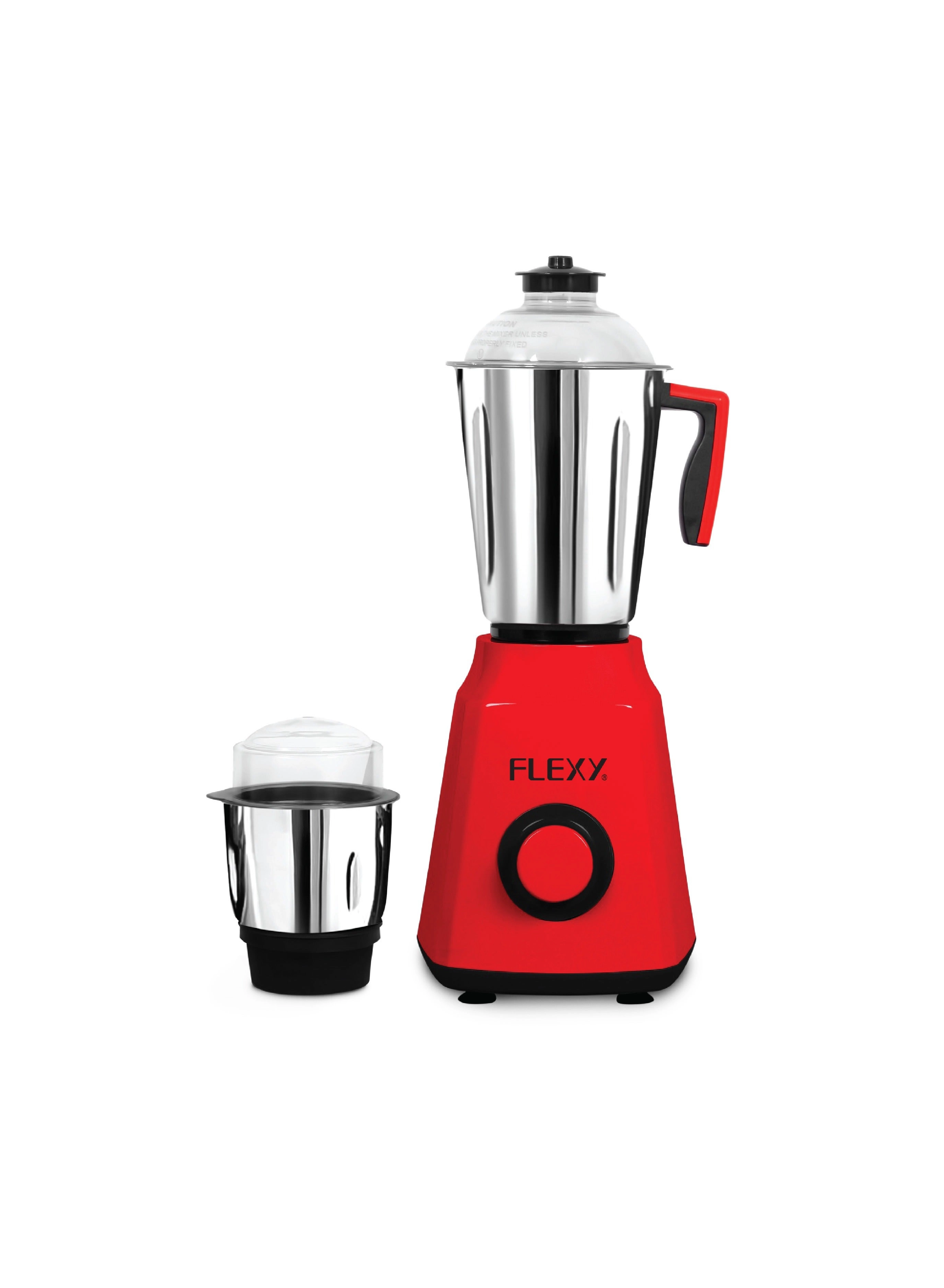 Flexy FMG555CR - 2-in-1 mixer grinder stainless steel jars ergonomic grip overload protector