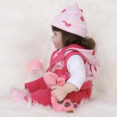Reborn Baby Doll - 16 inch Vinyl Silicone girl Ages 3+ Gift Set