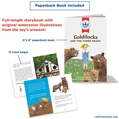 Goldilocks and The Three Bears Book and Toy Set - 3+ 39 pieces