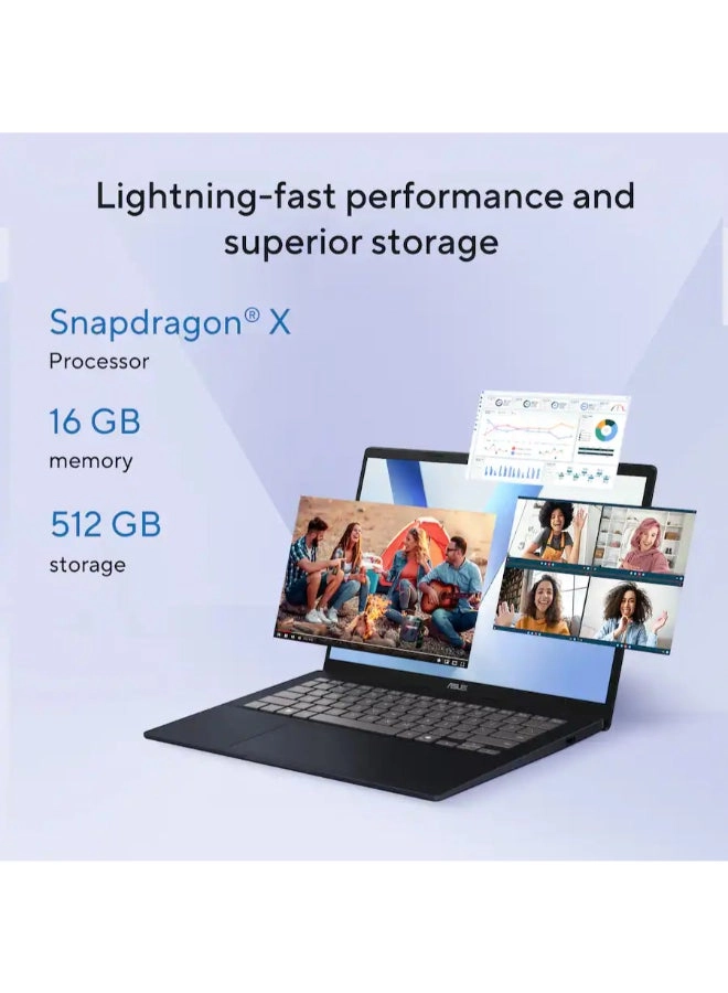 Vivobook 14 X1407QA-V14.X116512 - 14'' Snapdragon X 16GB DDR4 512GB SSD