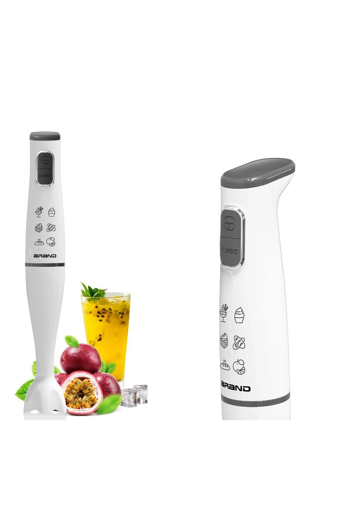 Lifestyle Powerful Hand Blender - Food Chopper & Whisker Splash Control High-Performance Blades