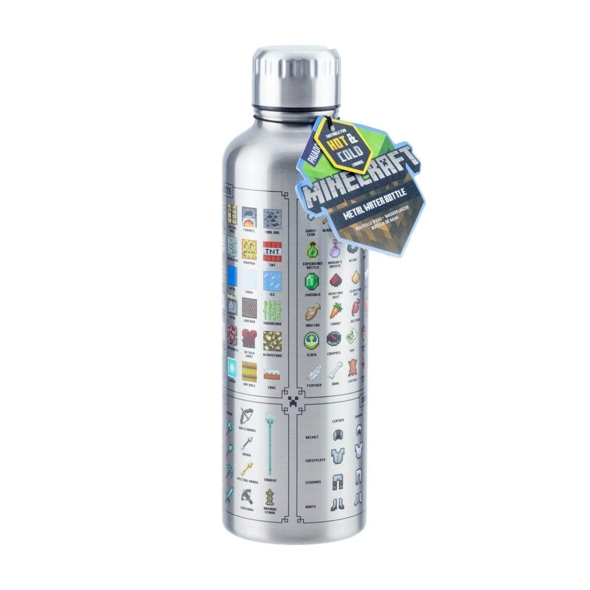 Paladone Minecraft Water Bottle - 500 ml screw-top
