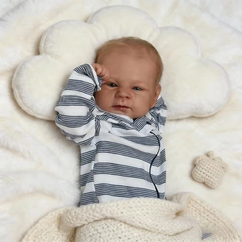 Elijah Reborn Baby Doll - 17 inch Silicone Blue Eyes Ages 3+