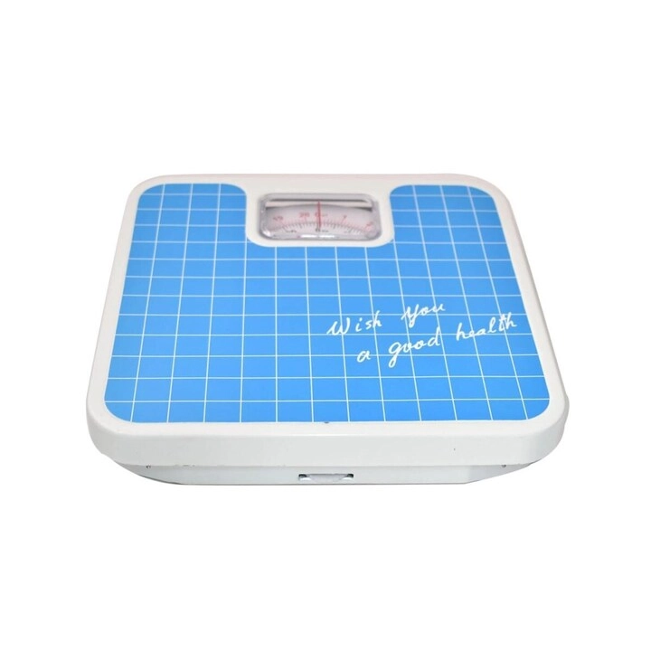 smartova Blue Grid Analog Personal Weighing Scale - 130kg non-slip finish