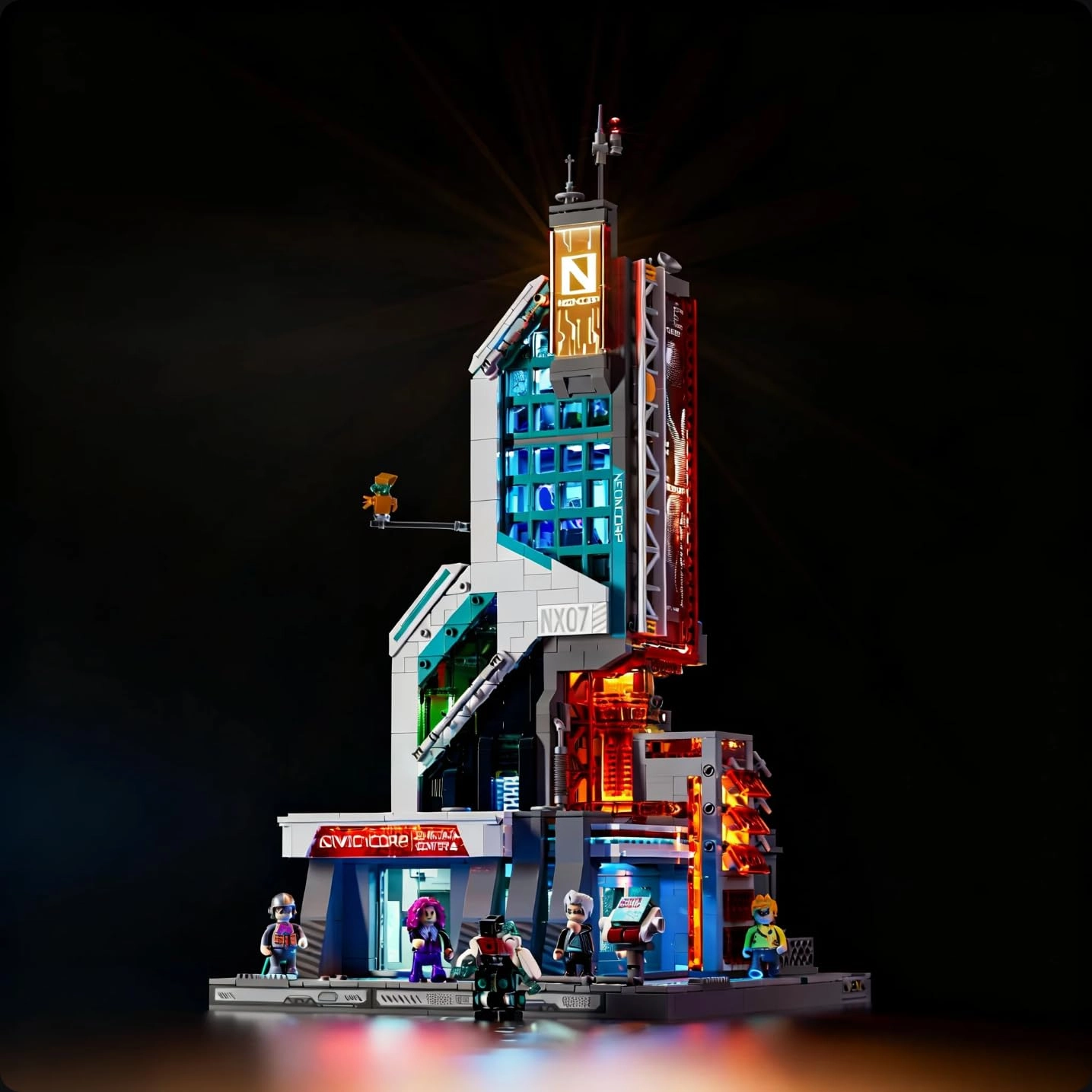 Lumibricks Neon Tech Tower - 2227 pcs