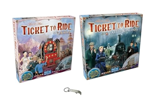 Ticket to Ride: Asia + Ticket to Ride: United Kingdom + Ticket to Ride: Switzerland + Decals (French)