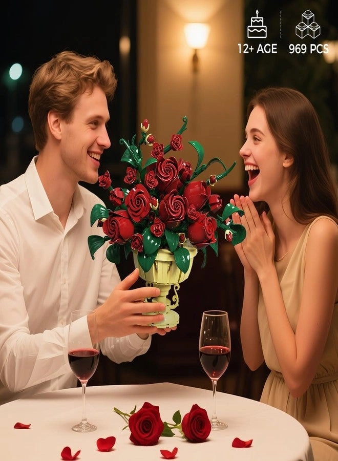 Rose Flower Building Set - 969 pcs