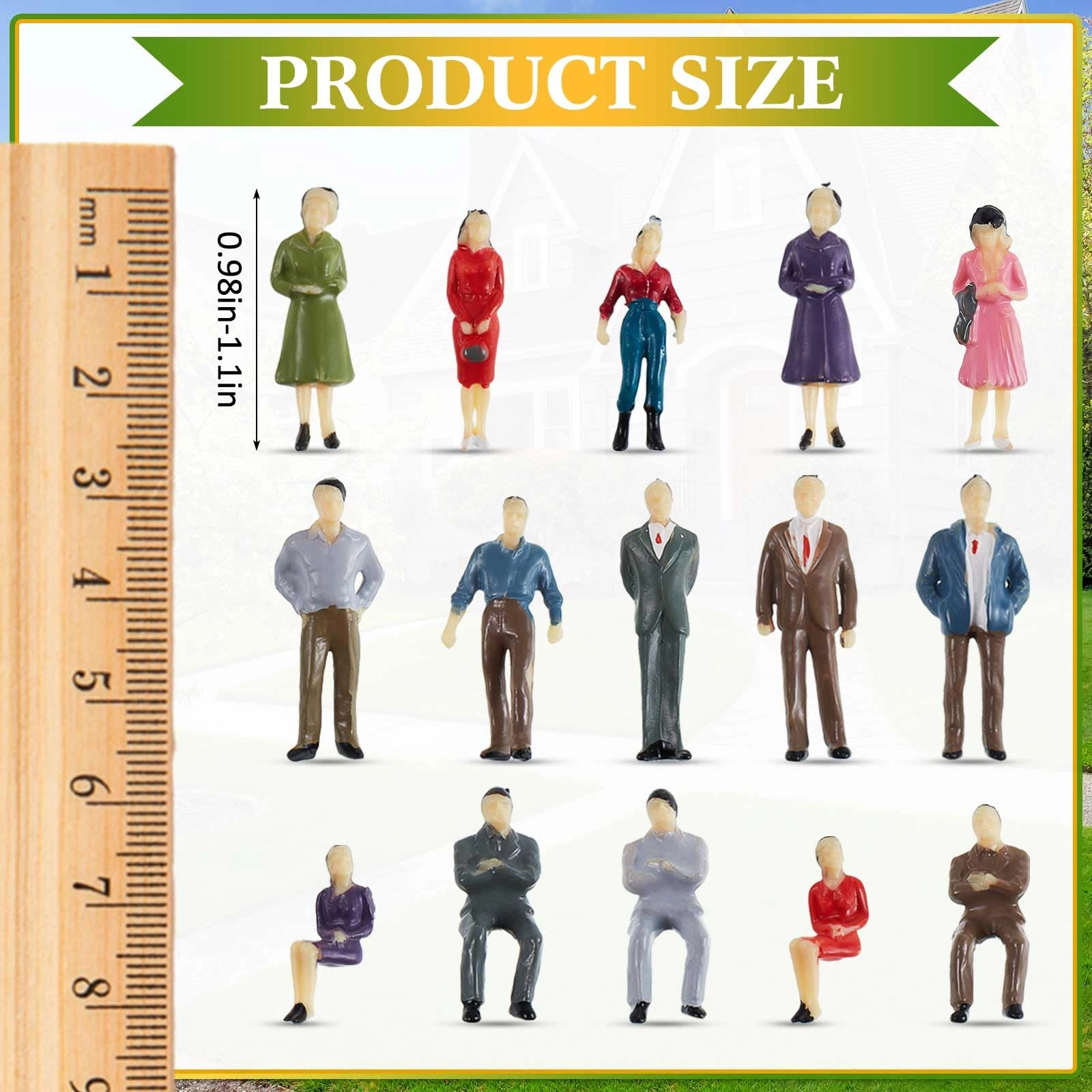 Mini People Figurines - 50 1: 75 Scale