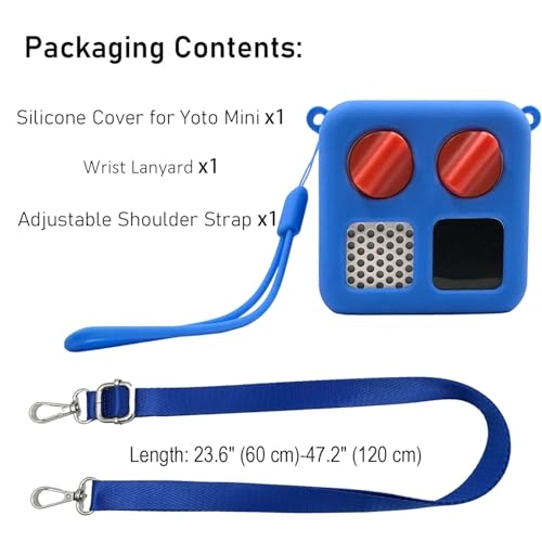 Silicone Case - Blue for Yoto Mini + Card Tabs&Rings - 200 pcs 10 rings
