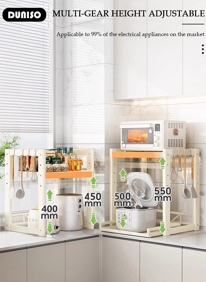 2-Tier Pull Out Microwave Oven Rack