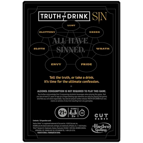 Truth or Drink: Sin Edition - English Ages 21+