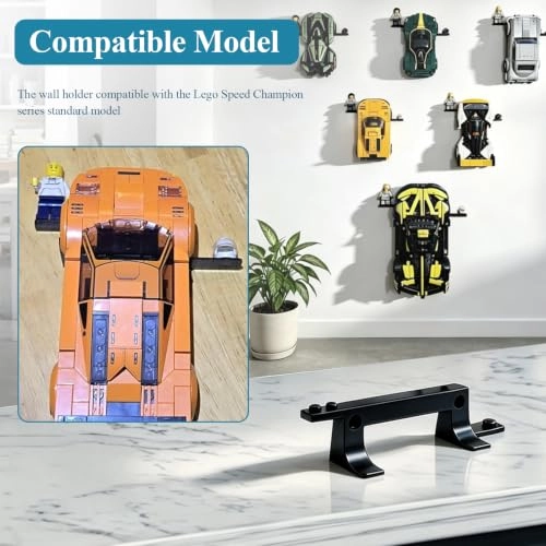 Wall Mount for LEGO Speed Champions - Plastic Vehicle 25Pcs