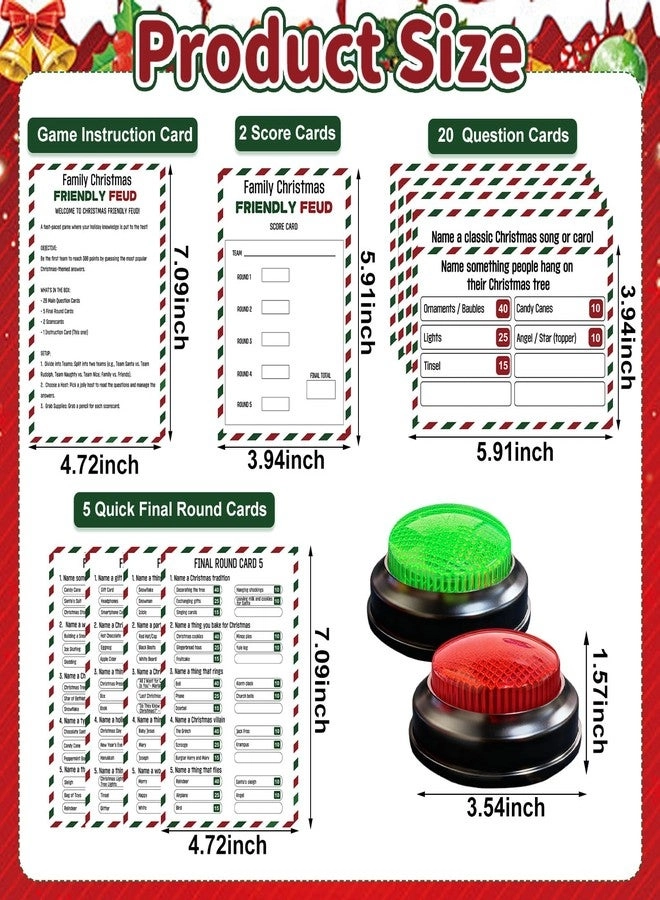 Christmas Friendly Feud Card Game