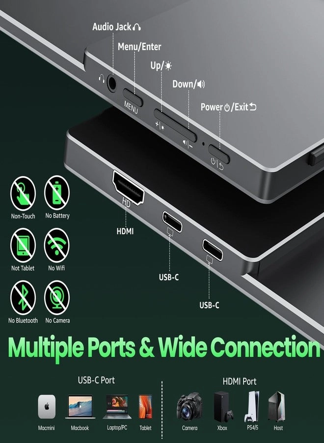 Portable Monitor - 1080P FHD 15.6 Inch