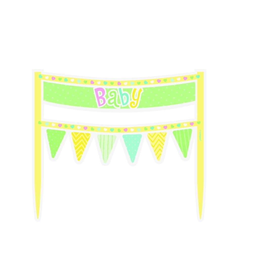 Party Zone Cake Banners Dots Baby Shower - 1pcs