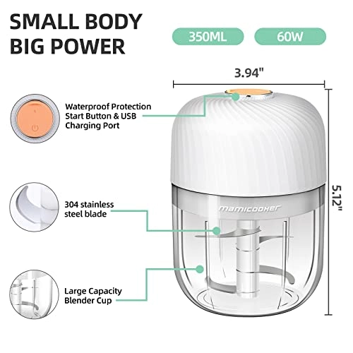 Electric Garlic Chopper - 250ML USB Charging