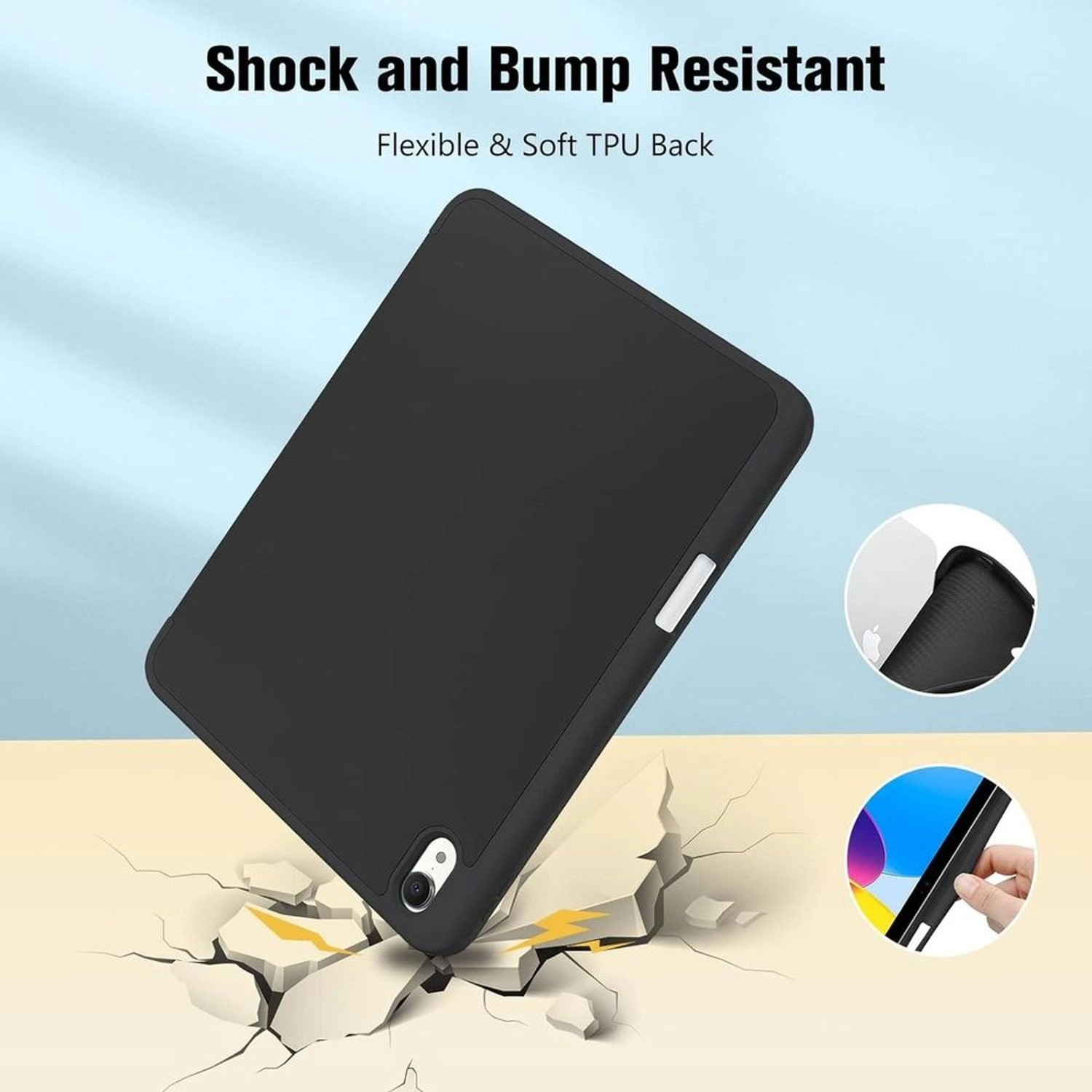 Trifold Stand Case with Pencil Holder for iPad 10.9-inch (10th Gen)