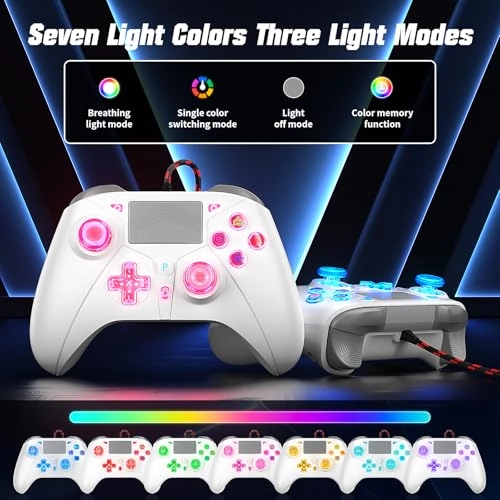 LED Wired Controller - PS5/PS5 Pro/PS5 Slim PS4 PC