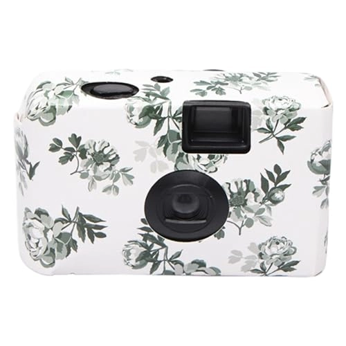 Retro Film Camera - 17pcs manual film Peony flower pattern