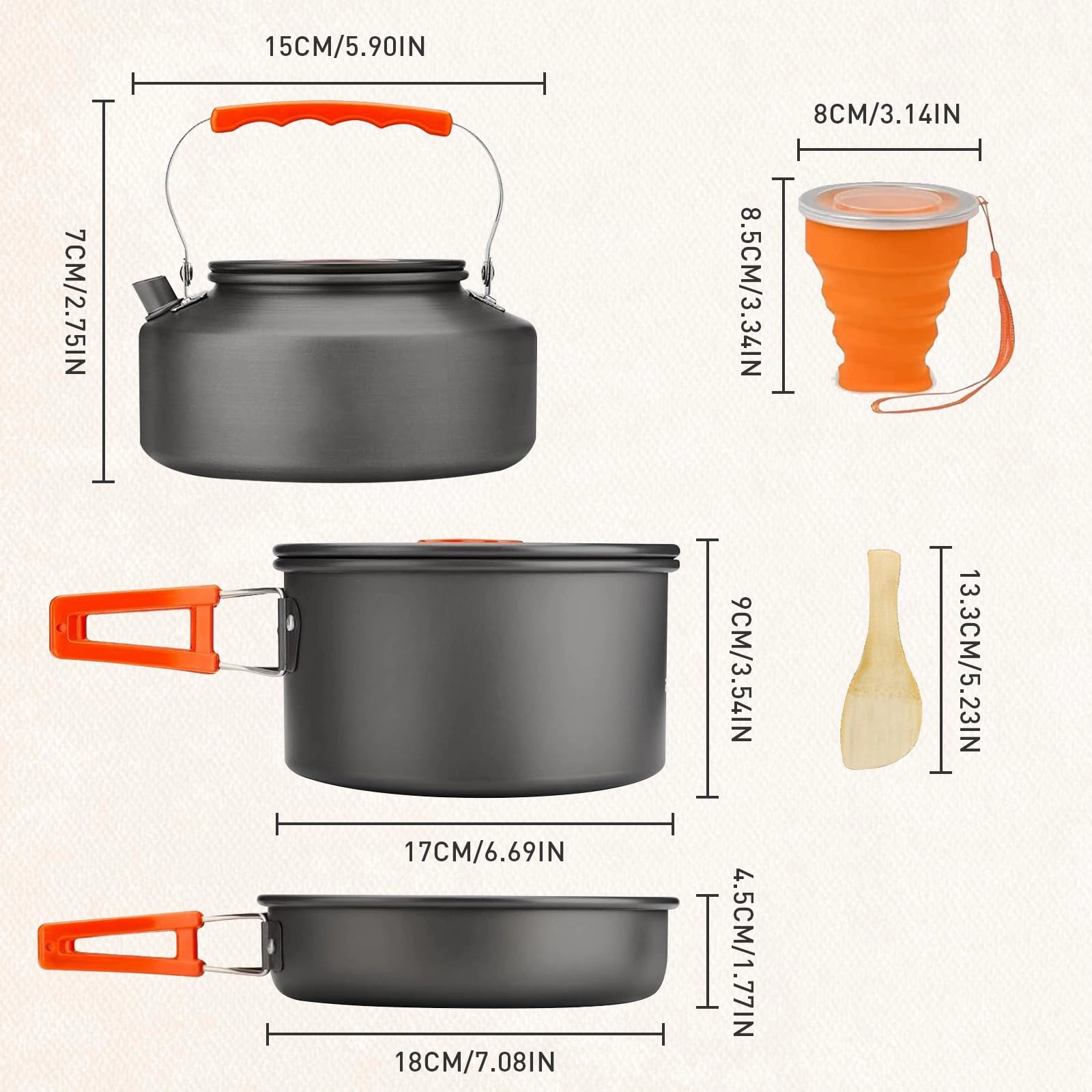 Camping Cooking Set - 17 pieces