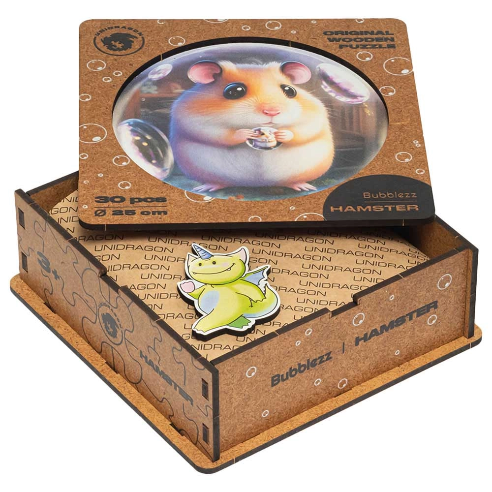 Hamster Bubblezz Wooden Puzzle (4107390-Hamster_Bubblezz) - 30 pcs