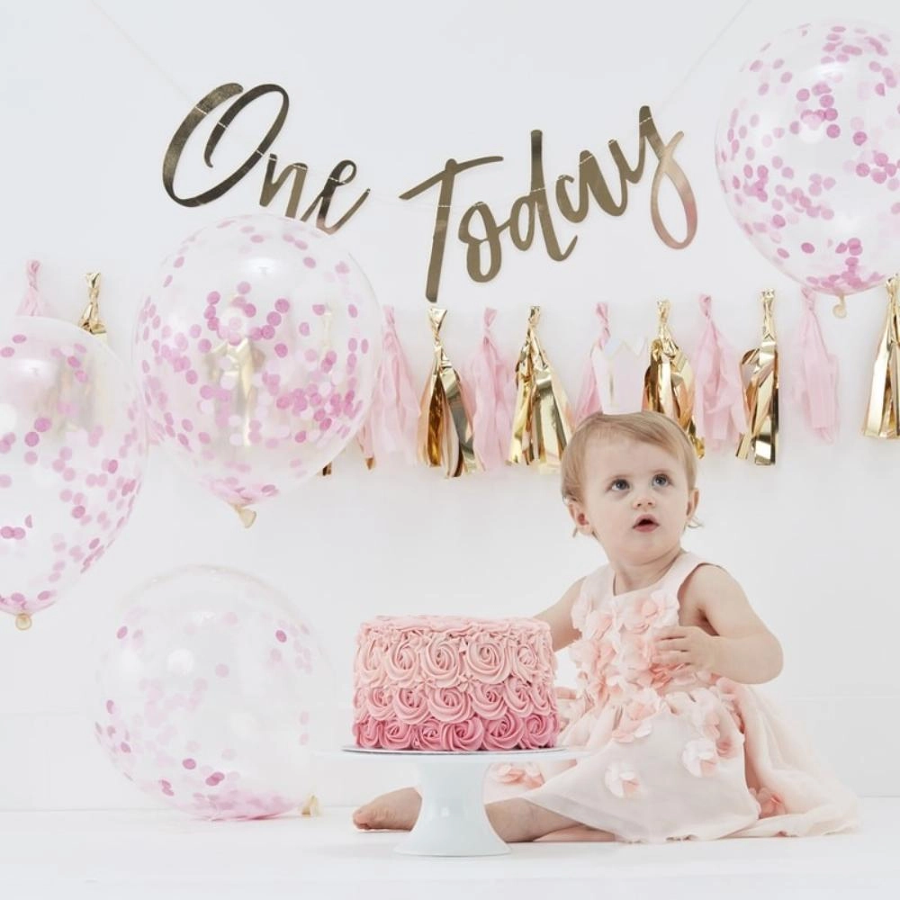 Party Zone Pick & Mix Rose Gold Cake Smash Kit Girl - Pink