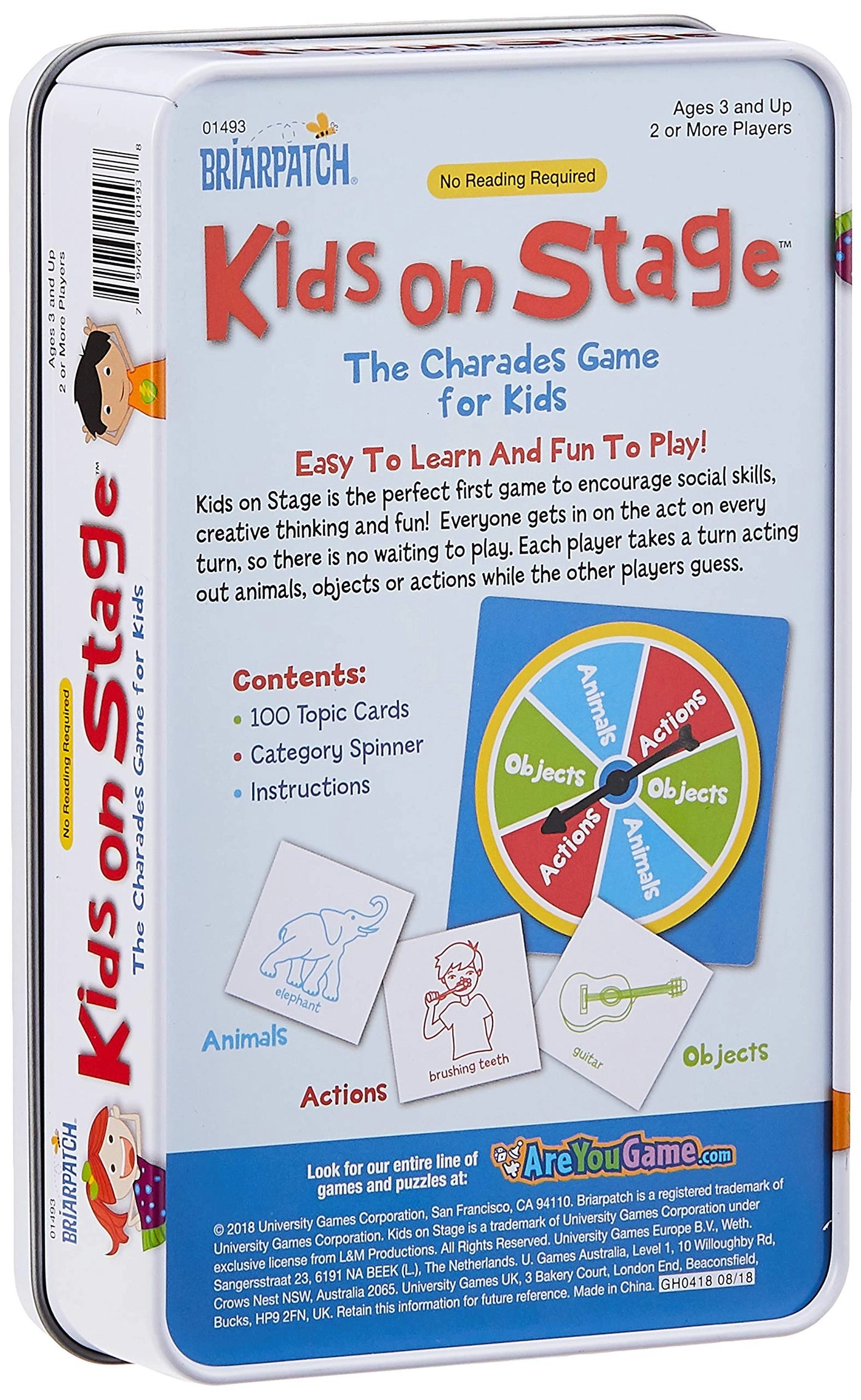 Kids on Stage: The Charades Game For Kids Travel Tin