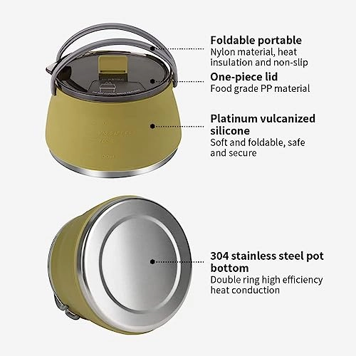 Folding Silicone Kettle - 1 Liter