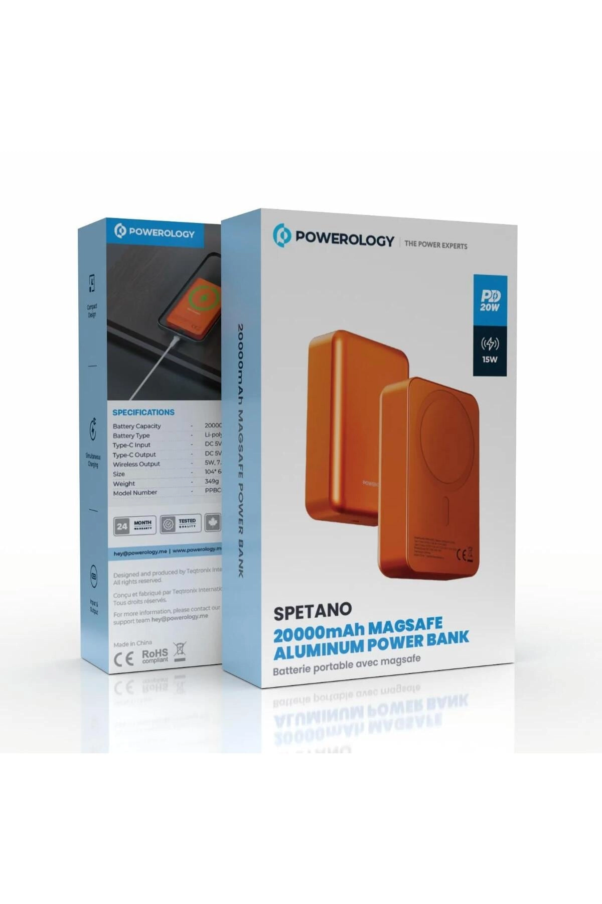 PPBCHA33-GY - 20000mAh 20W Fast-Charging Wireless