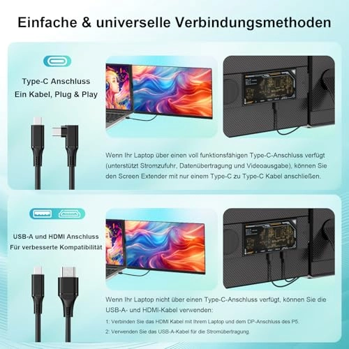 Portable Monitor - LPT-P5 15.6 Inches 1920 x 1080 Pixels