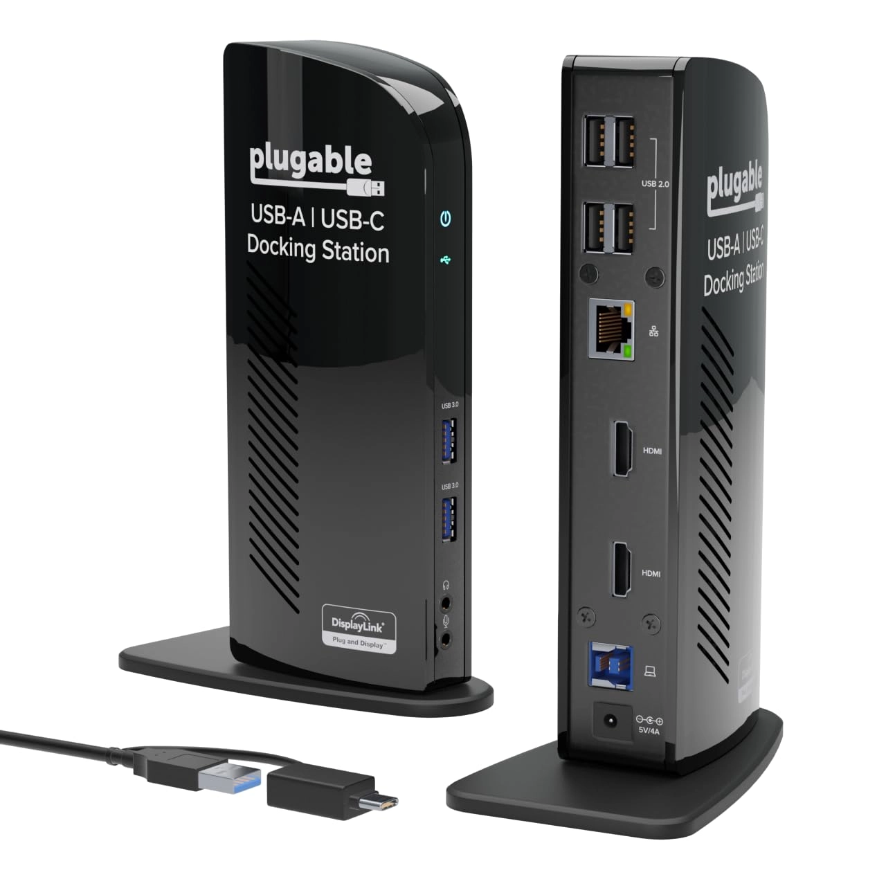 Plugable USB 3.0 Universal Laptop Docking Station - UD-3900 Dual HDMI Gigabit Ethernet 6 USB Ports