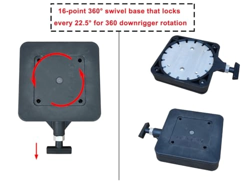 Low-Profile Swivel Mounting Base - Black Nylon Aluminum