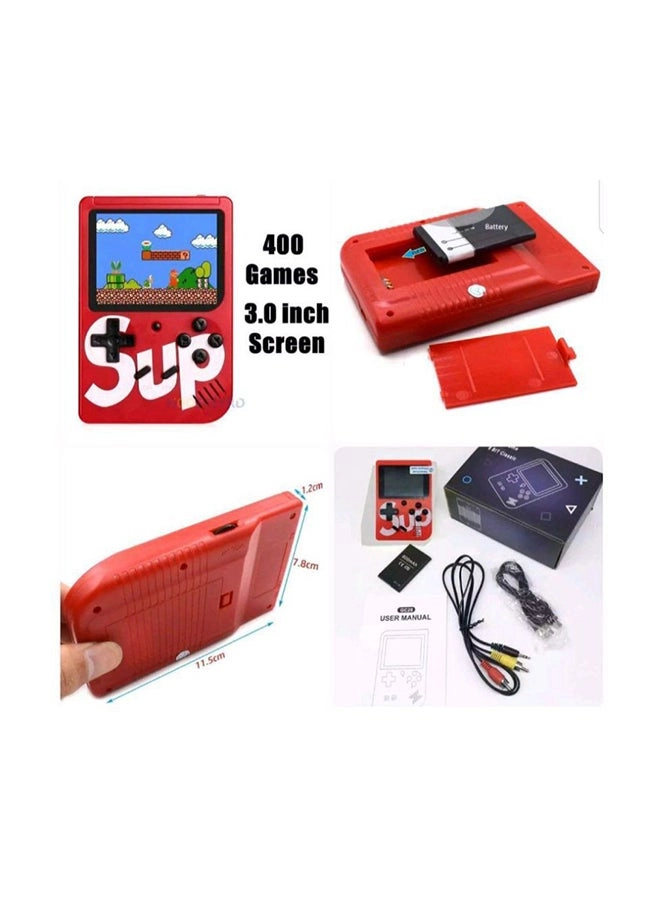 Handheld Game Console - 400 Built-in Games 3-Inch Color Screen Rechargeable Battery