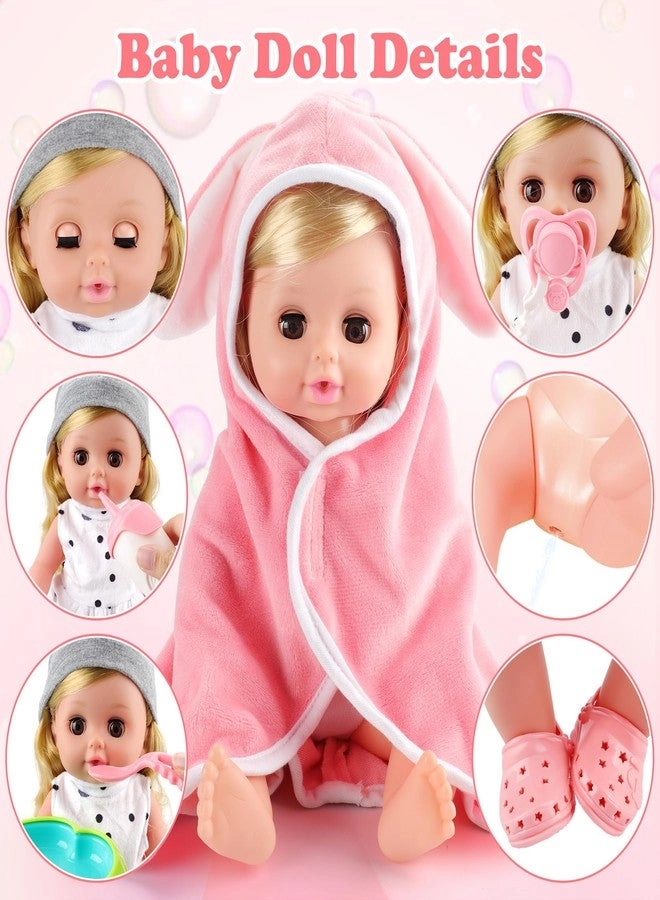 Baby Doll Bath Set - Bathtub Playset Toddlers