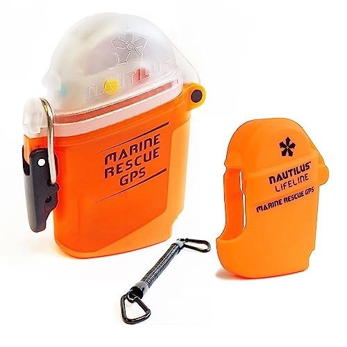 HogoR LifeLine Marine Rescue GPS - Waterproof 130m AIS/DSC + Silicone Pouch + Lanyard with Two D-Rings