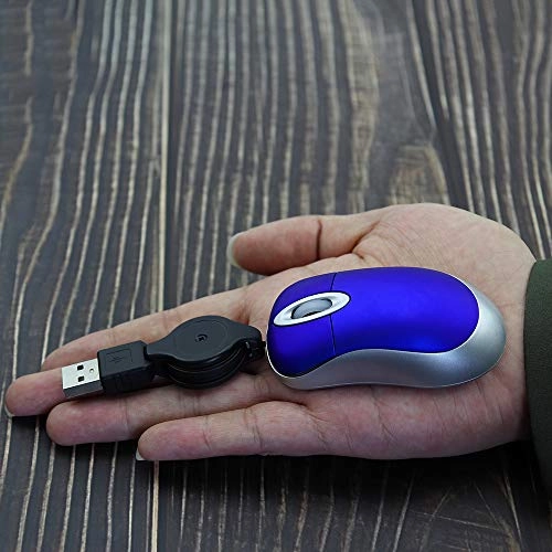 Mini Retractable Travel Optical Mouse - Wired