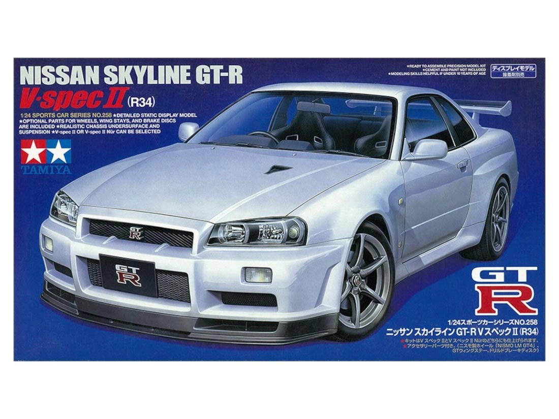 Nissan Skyline GT-R R34 V-Spec II Model Kit (24258) - 1:24