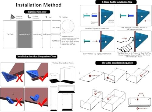 Acrylic Display Case - 40 x 30 x 70 cm Compatible with Lego 42182