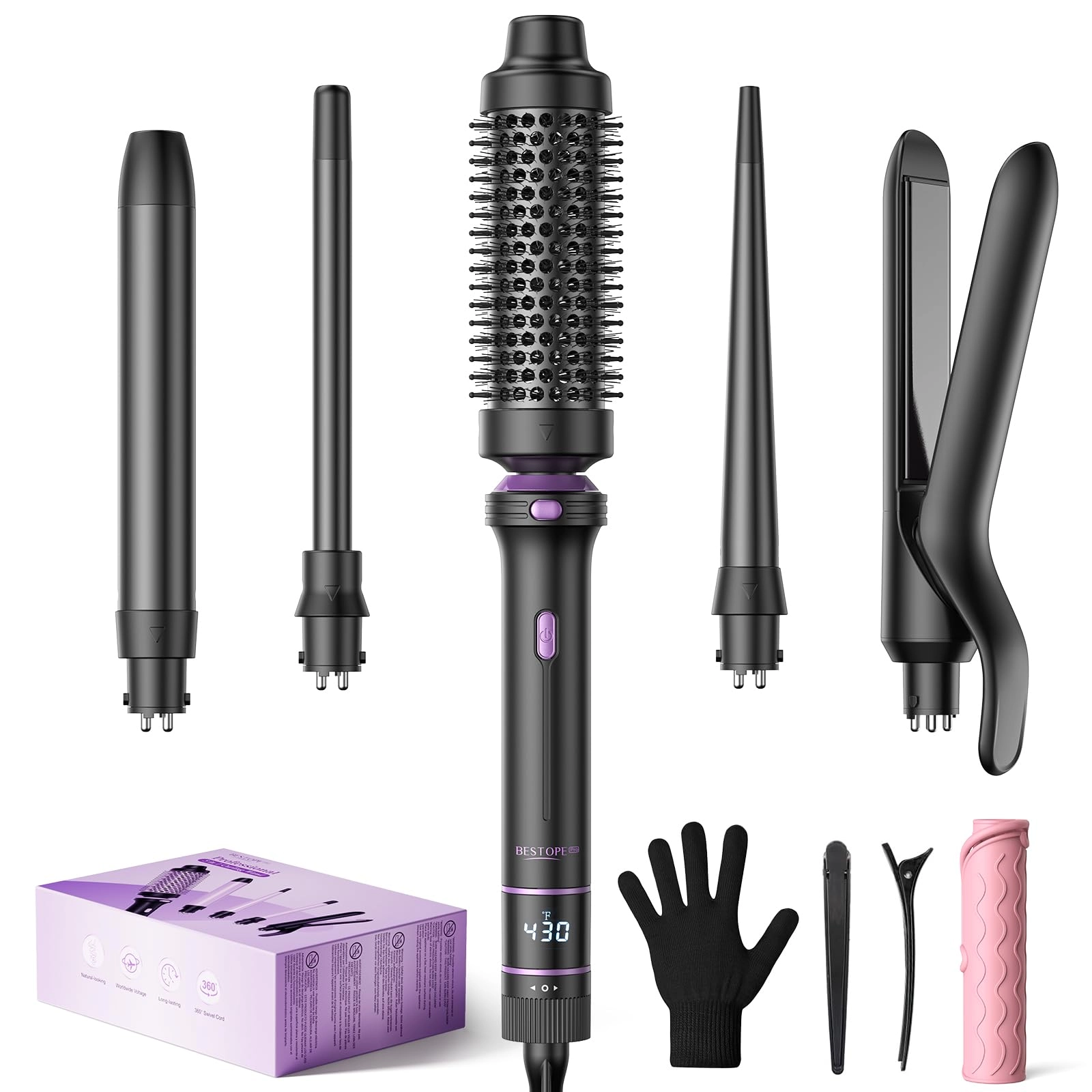 bestope pro 5 in 1 Curling Iron - 0.35"-1"