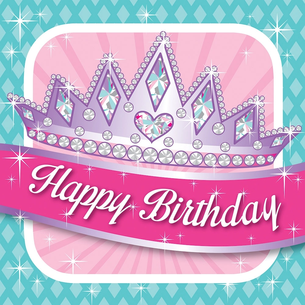 Party Zone Princess Party Lunch Napkins - 3-Ply Hpy Bday
