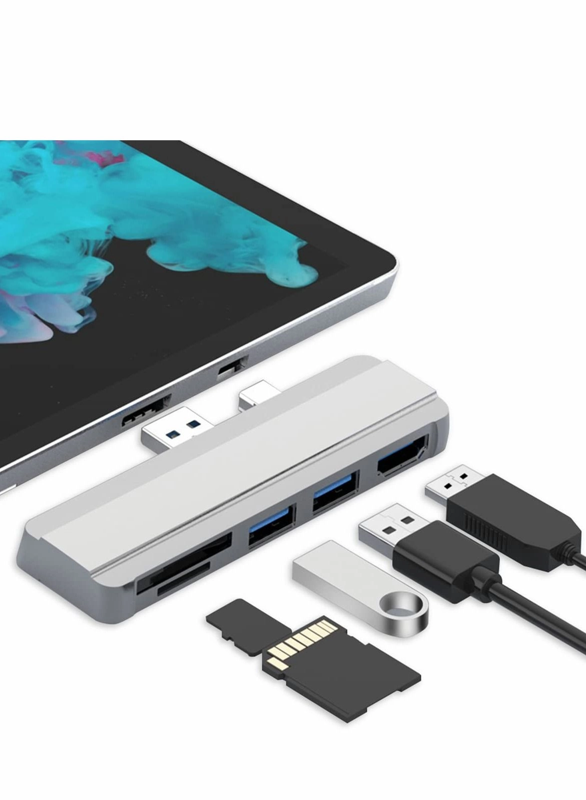 Excefore Surface Pro Docking Station - USB 3.0 Mini DP Microsoft Surface Pro 4 Surface Pro 5 Surface Pro 6