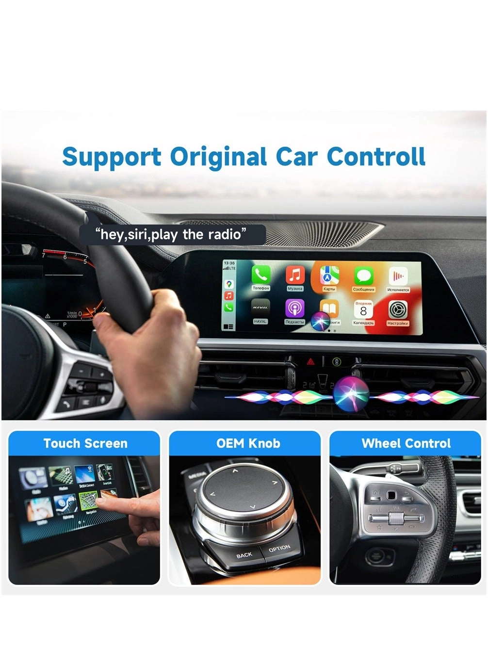 Wireless CarPlay Adapter - Bluetooth iPhone iOS 10+