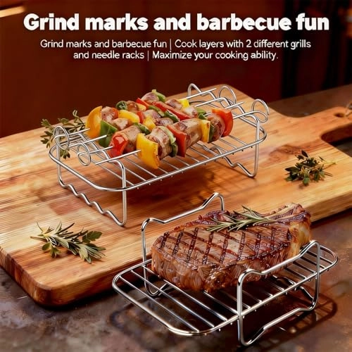 Air Fryer Accessories - silicone stainless steel 8 Pcs