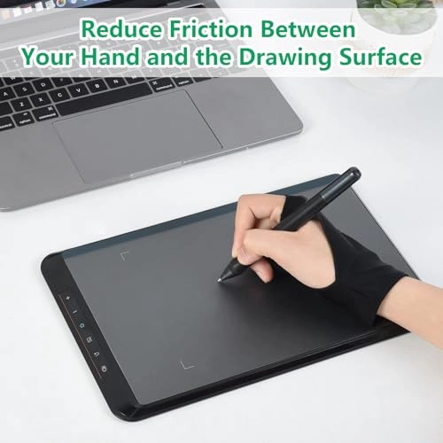 Artist Glove - 4 Pack 3.15 x 8.07 inch Black