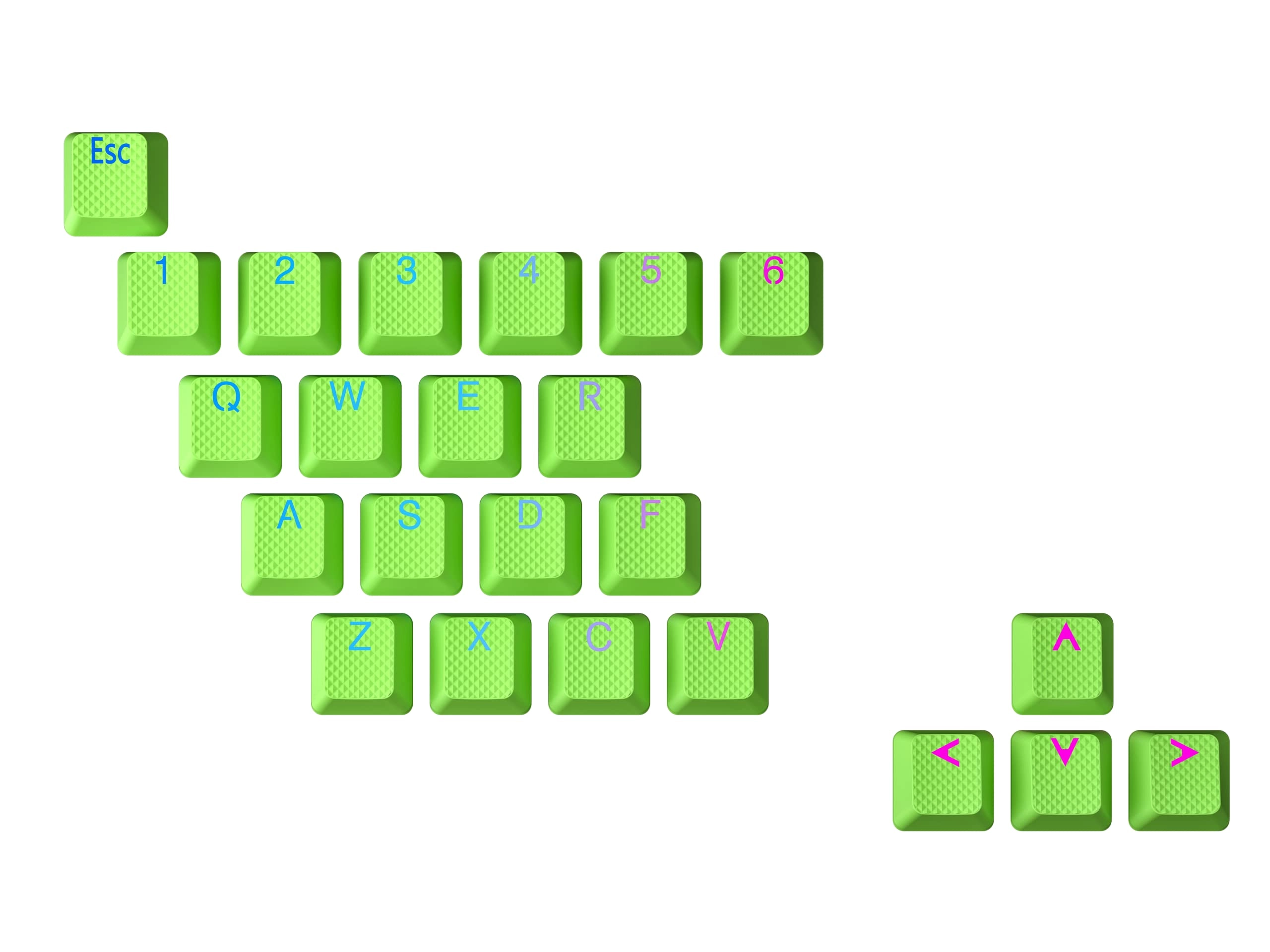 Rubber Keycap Set - OEM Profile Pistachio 23 Keys