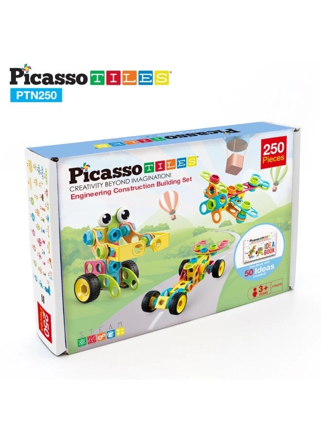 PicassoTiles Engineering Construction Building Set - 250 pcs