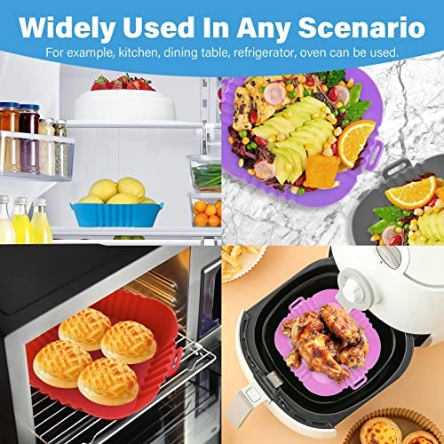 Square Air Fryer Silicone Liners - Silicone 4 piece(s)